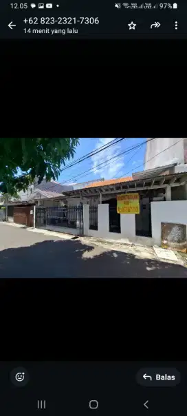 Rumah  disewakan  di gelong baru Selatan 3 no 21