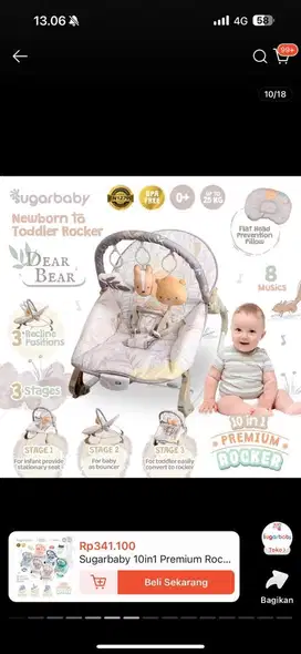 Kursi bayi / kursi goyang manual bayi