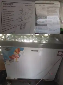 Freezer refrigate tutup sleding like new