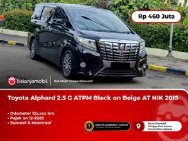 [PAJAK PANJANG] Toyota Alphard 2.5 G ATPM Black on Beige AT 2015/2016