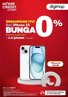 Segampang itu cicilan iphone 15 128 dan produk lainnya home credit