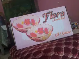 Mini Bowl motif bunga 2pcs