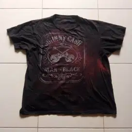 Tshirt Kaos Band Johnny Cash - Man In Black Official Original