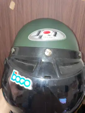 Helm Bogo Retro Hijau Army Dop