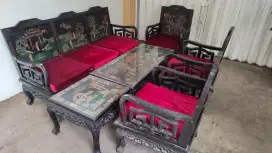 Di jual  1 set kursi tamu jadul tema jepang