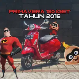 Piaggio Vespa Primavera IGET 150 TAHUN 2016 warna Merah