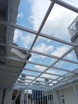 Kanopi rangka hologalvanis atap solarflat