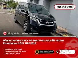 [PAJAK 1-2026] Nissan Serena 2.0 X AT Non Hws Hitam 2019/2022