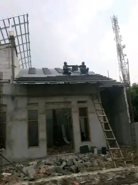 Pasang bajaringan ganti genteng rumah