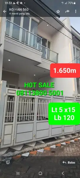 JUAL CEPAT ‼️RUMAH MULYOSARI  new 2 lantai