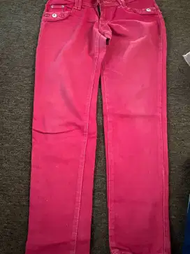 Celana jeans pink