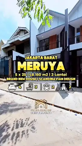 Rumah Cantik Scandinavian 5x25 dalam Komplek 5 menit ke Puri Indah Mal