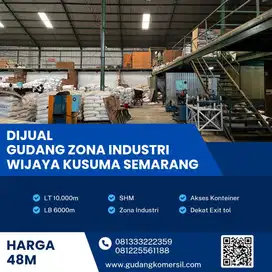 Dijual Gudang Strategis di Kawasan Industri Wijaya Kusuma, Luas 1 Ha