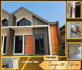 Dijual Rumah cluster scandinavian 200 jutaan desain modern 2 kamar