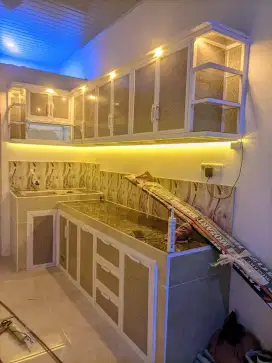 Kitchen set bahan aluminium acp anti ryap anti kropos kuat anti api
