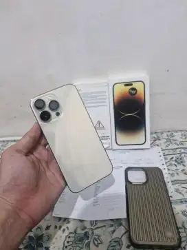 Iphone 14 pro max 256gb ibox Resmi Gold like new