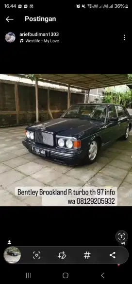 Bentley brooklands r turbo 6800 cc.