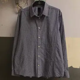 Kemeja H&M Easy Iron Motif Gingham Kotak