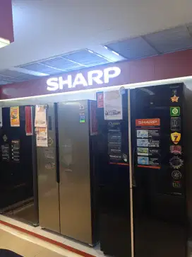 Promo Special kulkas Sharp sidebyside bisa cicilan dengan Home credit