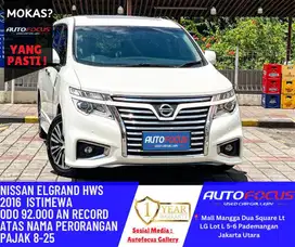 Tdp 15Jtan Low Km Nissan Elgrand HWS 2.5 AT Putih metalik 2016