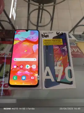 samsung A70 6/128gb bekas fullset normal bisa TT