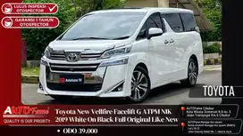 Toyota New Vellfire Facelift G ATPM NIK 2019 White On Black Full Origi