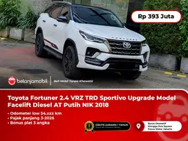 [ LOW KM ] Toyota Fortuner 2.4 VRZ TRD Sportivo AT Putih 2018 2019