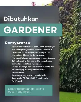 Gardener/Pekerja Taman