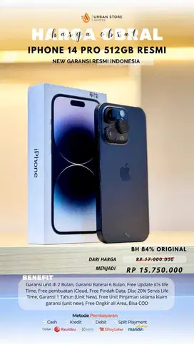 iphone 14 Pro 512Gb second garansi resmi