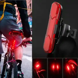 Lampu belakang led sepeda, bisa cas, nyala terang 4 mode nyala