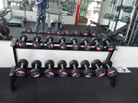 DUMBELL.SET 2,5 - 20 KG PLUS RACK BERAT TOTAL 180 KG ALAT FITNESS