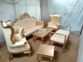Kursi tamu bangku sofa klasik full kayu jati