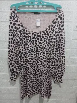 Sale atasan wanita motif loreng fit xl