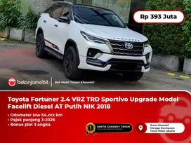 [LOW KM] Toyota Fortuner 2.4 VRZ TRD Sportivo AT Putih 2018/2019
