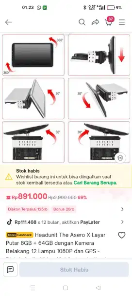 Head Unit RAM 8/64GB 10 inc