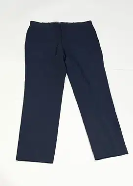 Celana bahan formal biru navy Cremeux