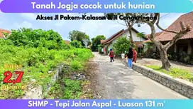Tanah Jogja di Jl Pakem-kalasan & Cangkringan SHMP