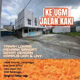 TANAH LOKASI MENARIK SANGAT DEKAT DENGAN KAMPUS UGM & UNY