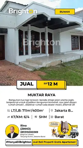 Rumah Tepi Jalan Utama Joglo Kembangan Strategis  Jakarta Barat