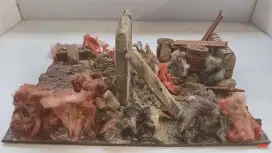 Diorama perang buat action figure