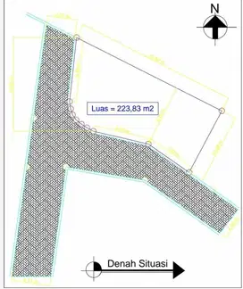 Kavling Hook luas 223 m² di Pesona Anggrek Harapan Jaya Bekasi
