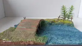 Diorama sungai buat action figure