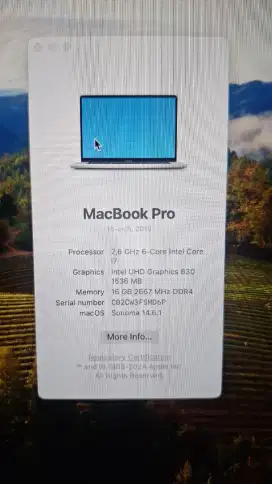 Mcbook Pro 16in 2019 i7