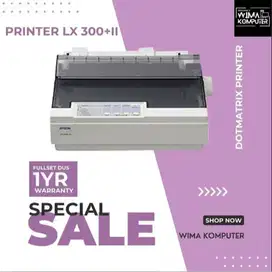 Printer Epson Dotmatrix LX-300+II Garansi 1 Tahun Fullset Dus (M)