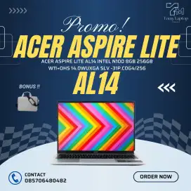 ACER ASPIRE LITE AL14 INTEL N100 8GB 256GB W11+OHS 14.0WUXGA SLV