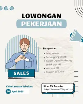 Lowongan marketing executive - non/berpengalaman di persilahkan