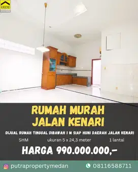 DIJUAL RUMAH UNDER 1 M DAERAH JALAN KENARI
