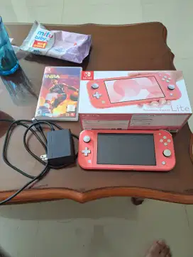 Jual nintendo switch lite pink(banyak bonus)