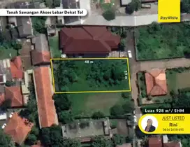 Sawangan tanah luas 928 ke pintu tol desari jarak 800m