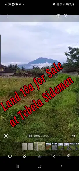 Land 10a for Sale at Tebola Sidemen Traditional Village Bali